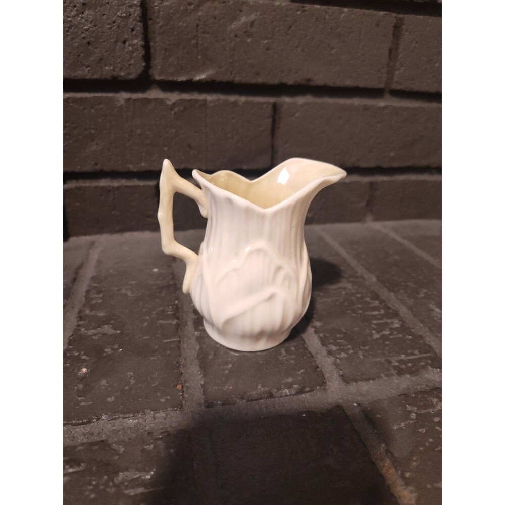 Balleek Ireland Lotus Pattern Creamer 5th Mark 1955-1965 Green